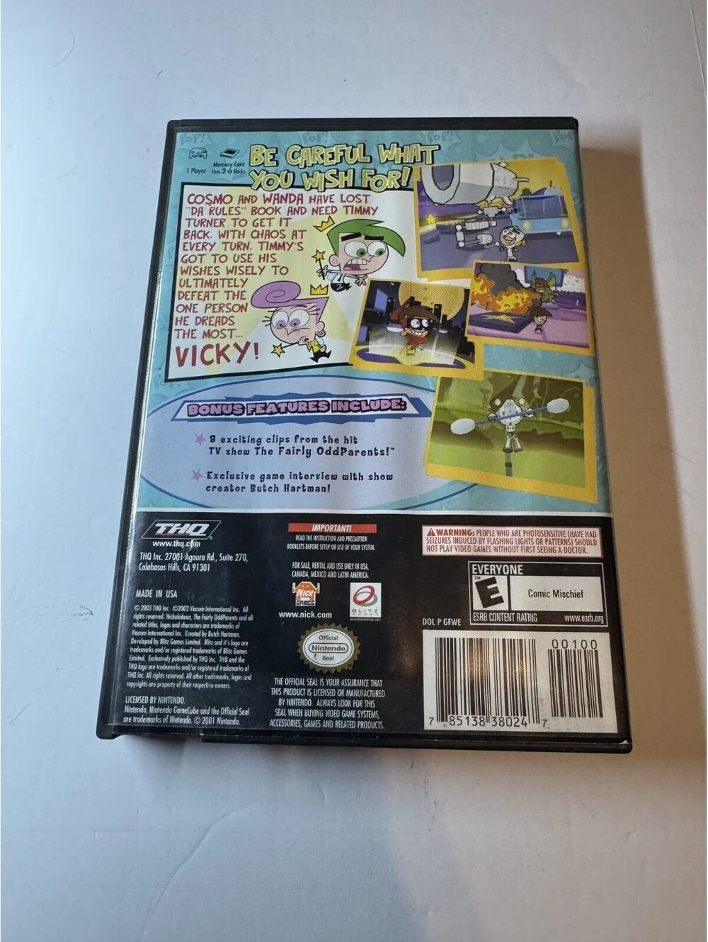 Fairly Odd Parents: Breakin' Da Rules Nintendo GameCube 2003